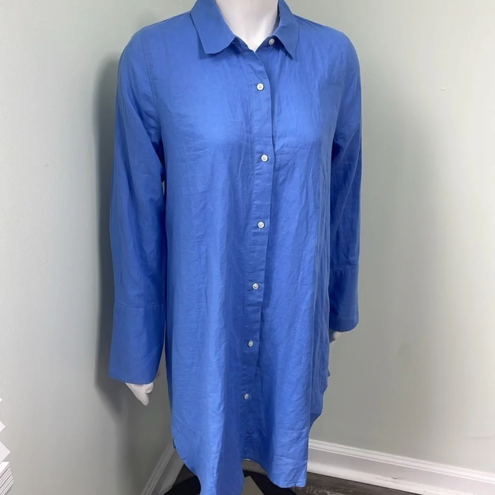 J. Crew blue button down coverup small